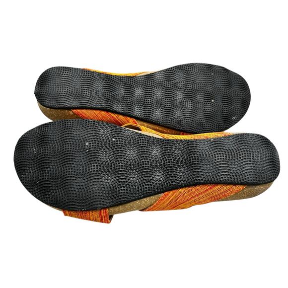 TAOS Orange weave low cork wedge slip on sandals comfort euro 41 US  sz 10 - Picture 4 of 10